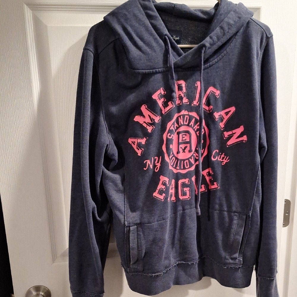 American Eagle Outfitters Ladies Hoodie in Navy and Pink